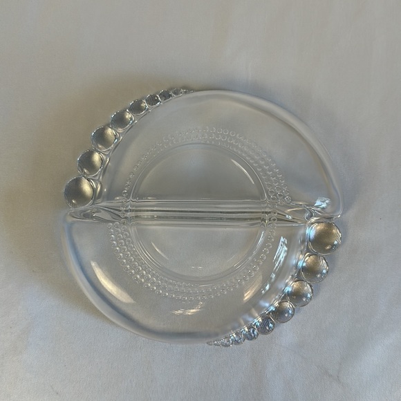 Duncan & Miller Glass Divided Dish in Teardrop Pattern - Picture 6 of 15